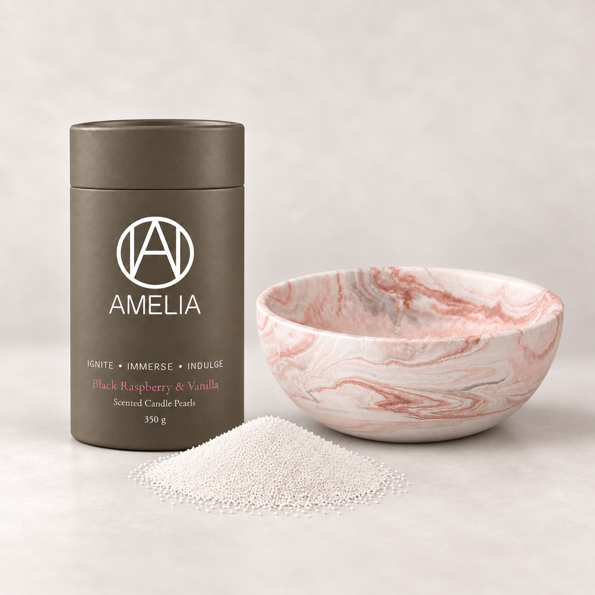 Scented Candle Pearls Gift Set